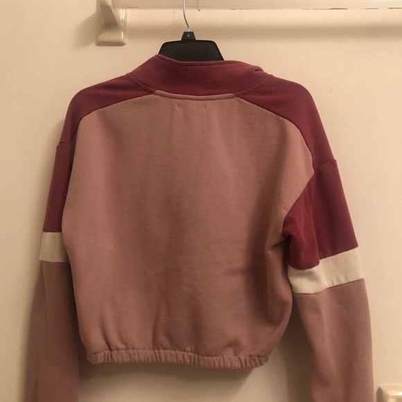 Pacsun L.A. Hearts Cropped Quarter Zip Sweatshirt - Picture 2 of 2